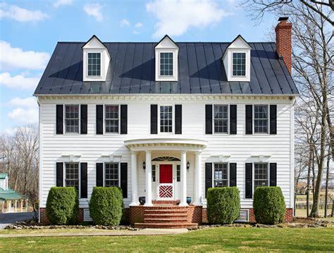 metal roof on a colonial house|traditional metal roofing.